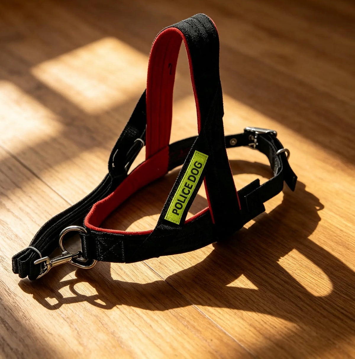 Ham Profesional Tip Vestă pentru Câini – 3.8 cm, Ajustabil, Cu Inscripție Reflectorizantă „Police Dog” - UrbanPetShop