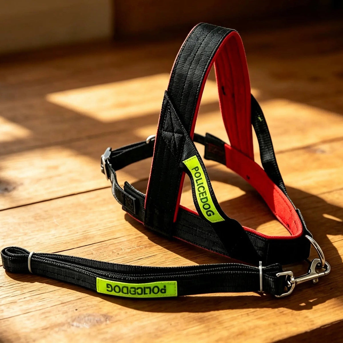 Ham Profesional Tip Vestă pentru Câini – 3.8 cm, Ajustabil, Cu Inscripție Reflectorizantă „Police Dog” - UrbanPetShop